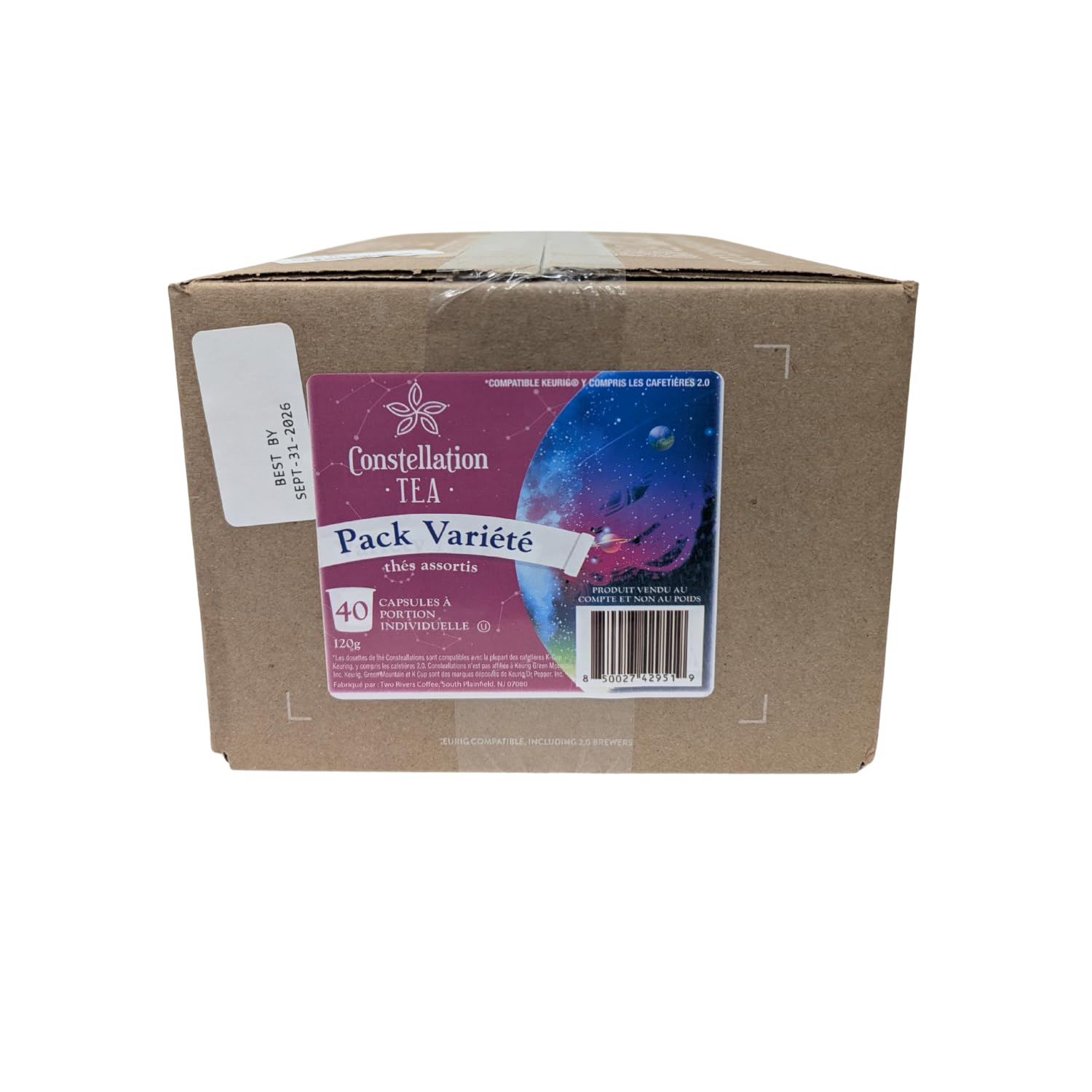 Constellation Tea pods in hand ready for single-serve brewing convenience