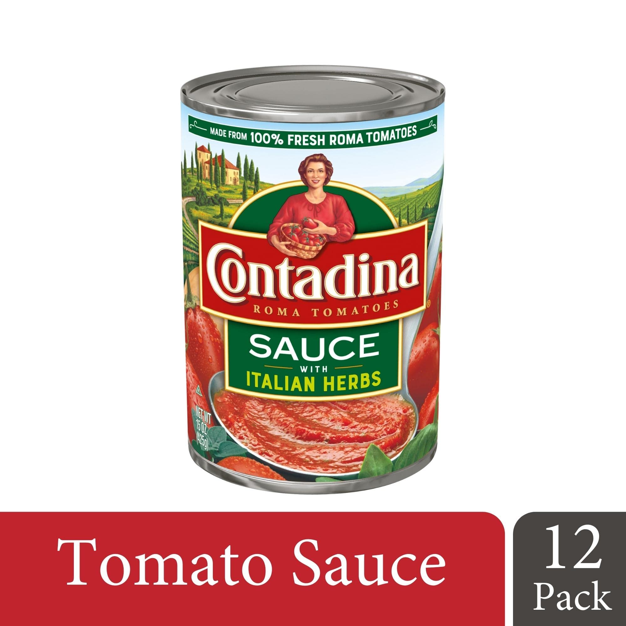 Contadina close-up sauce texture highlighting thick Roma tomato body and rich flavor