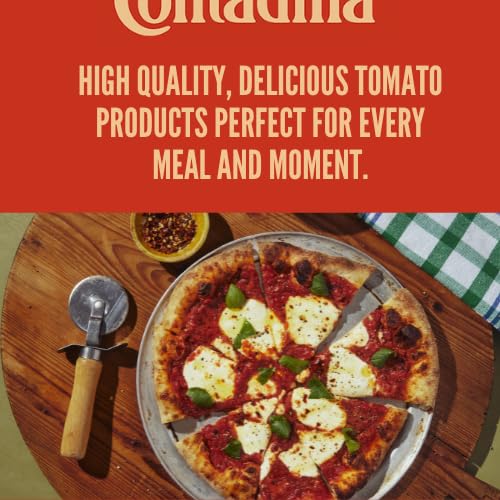 Contadina size comparison with spoon showing portion and serving guidance