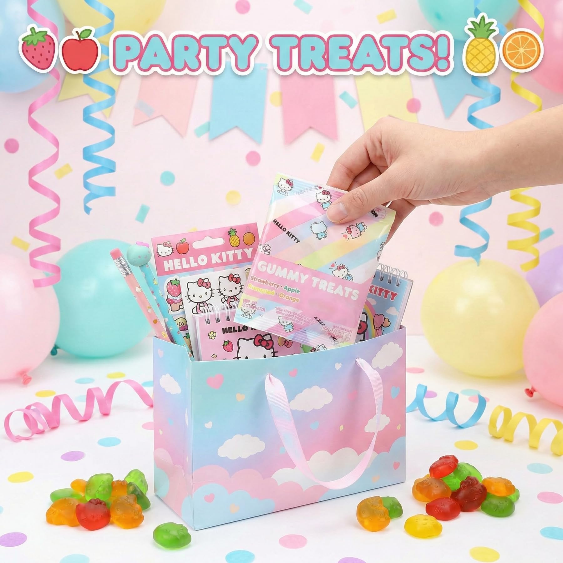 Cookie Dough Bites assortment of fruit gummies showing variety and bright flavors