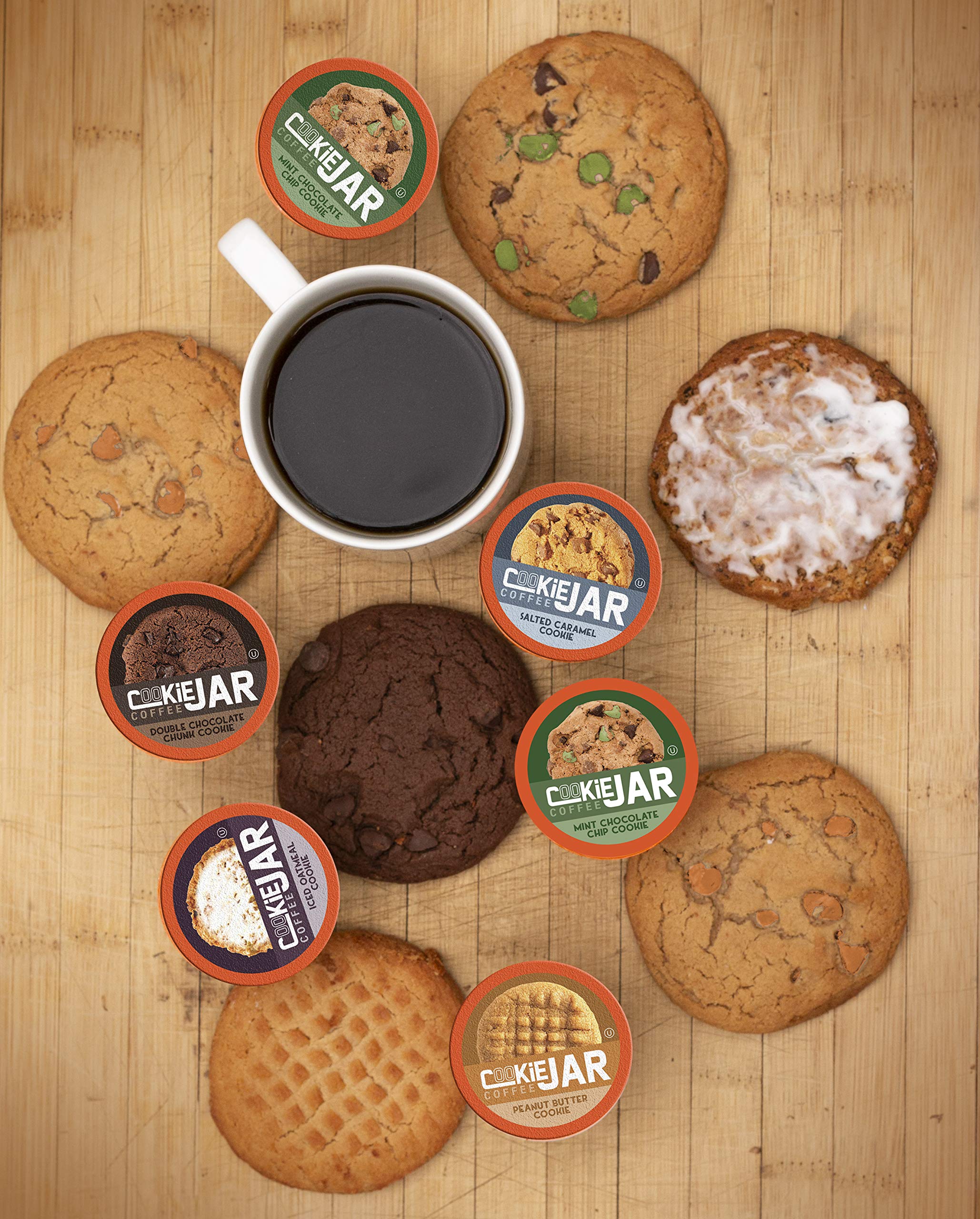 Cookie Jar brewed mint chocolate chip coffee in mug for a cozy sip