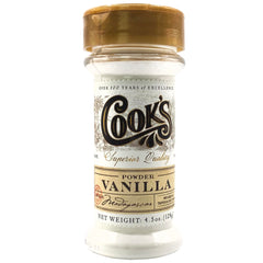 COOK'S front jar view showing label and resealable lid for convenient storage