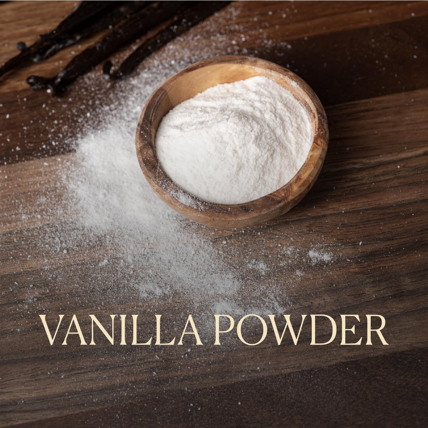 COOK'S jar open with spoonful of powder highlighting easy scooping and use