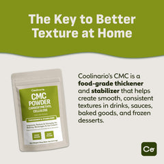 Coolinario powder close-up texture view highlighting fine particles for smooth blending