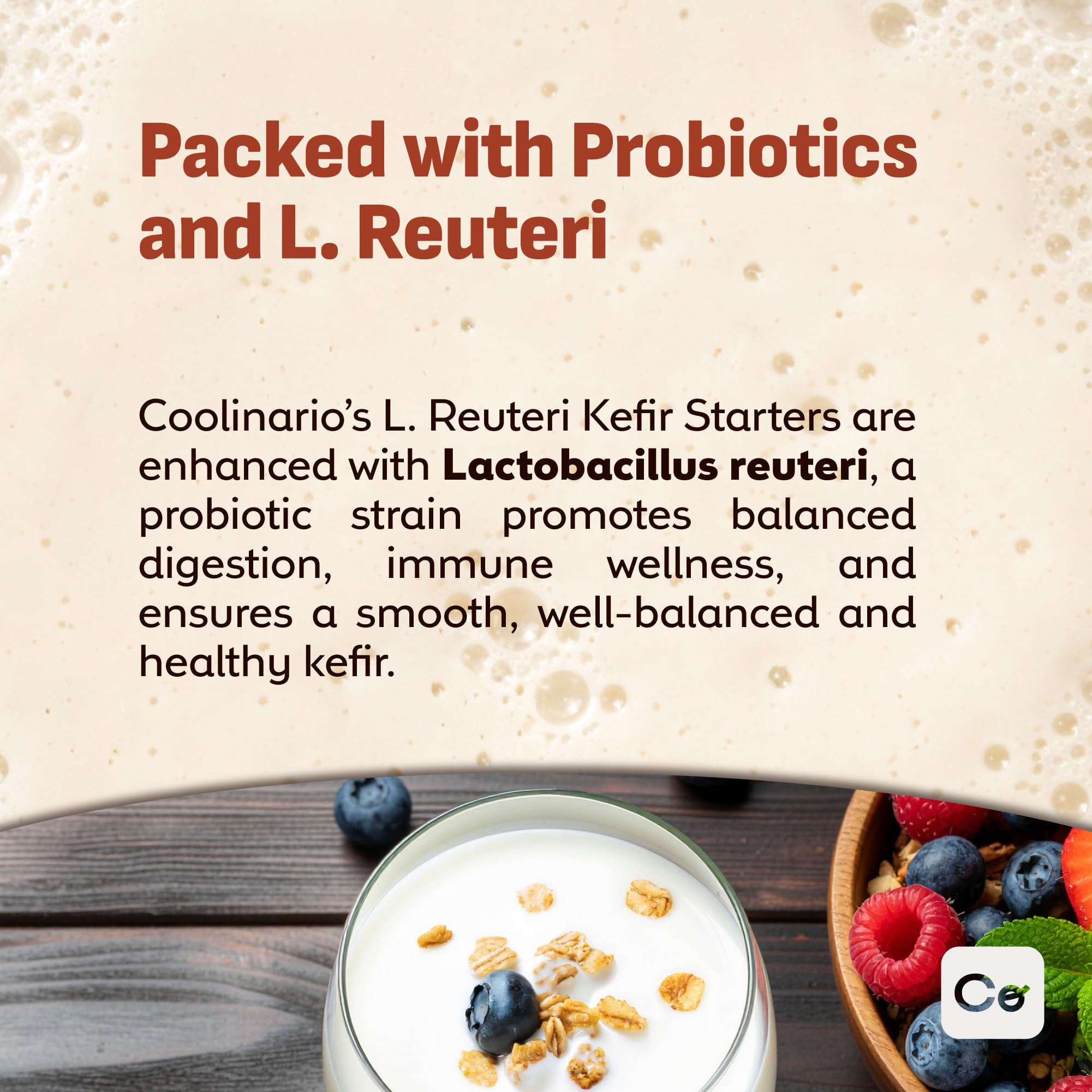 product label and ingredient list of Coolinario starter showing clean composition