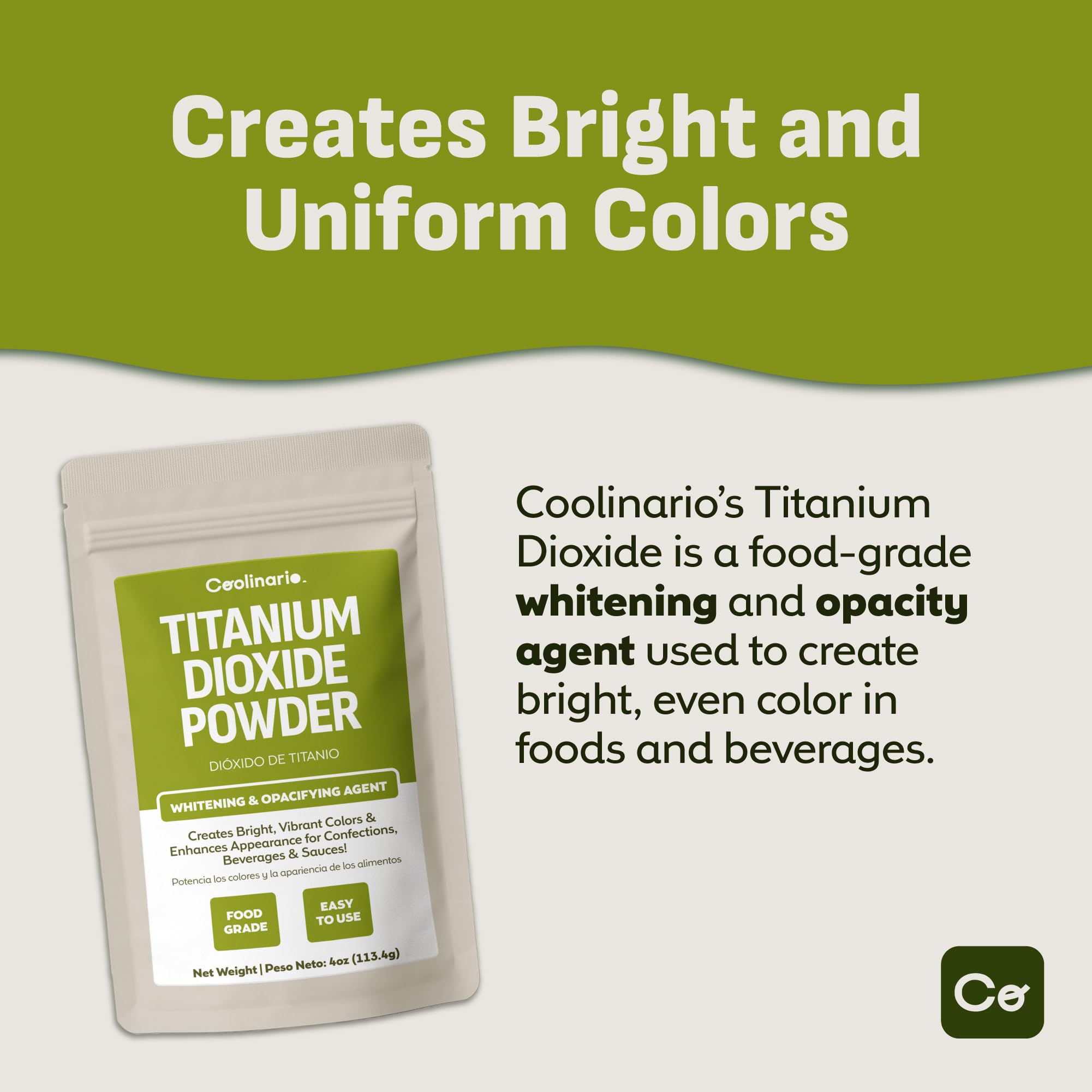 Coolinario open bag with powder visible demonstrating easy scooping and blending benefit