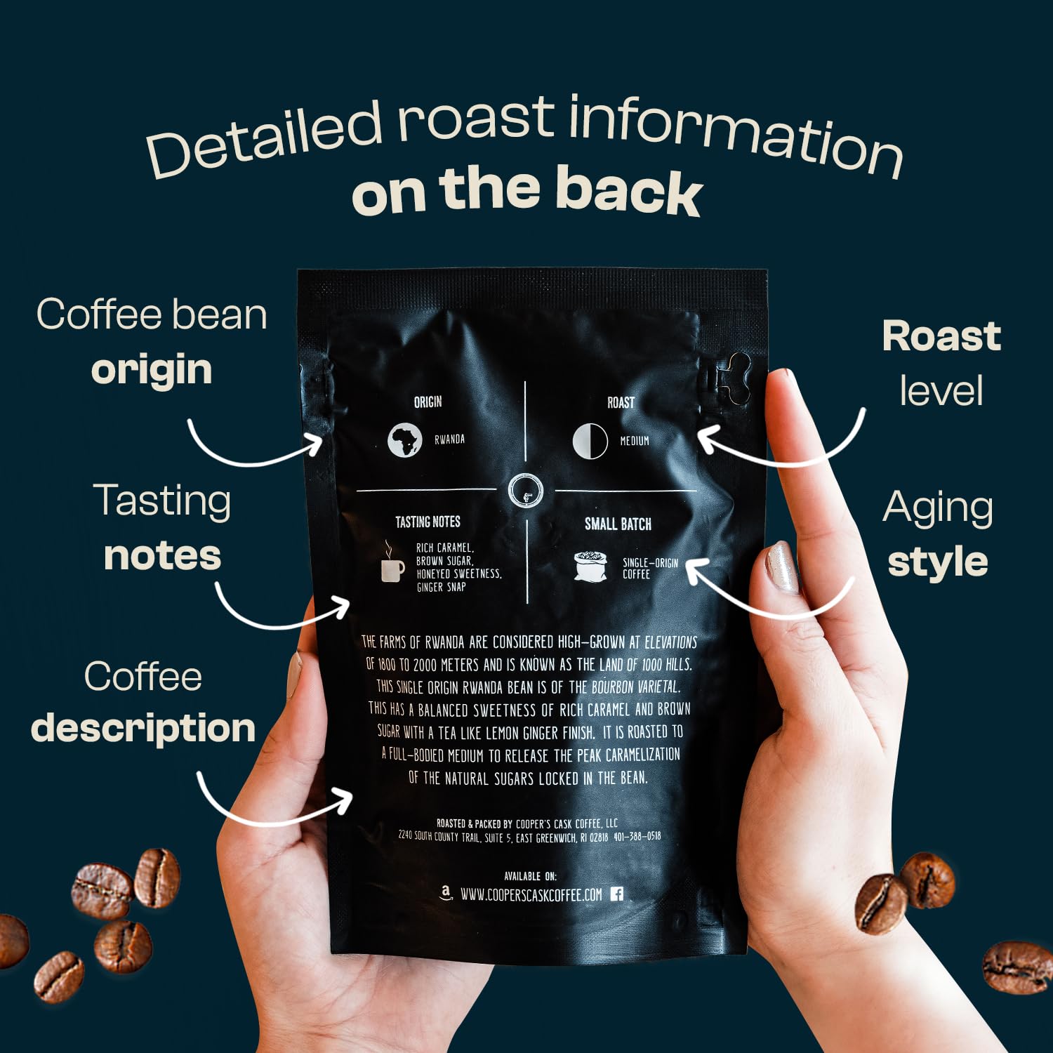 Cooper's Cask Ethiopian natural-process beans showing fruity notes and brightness