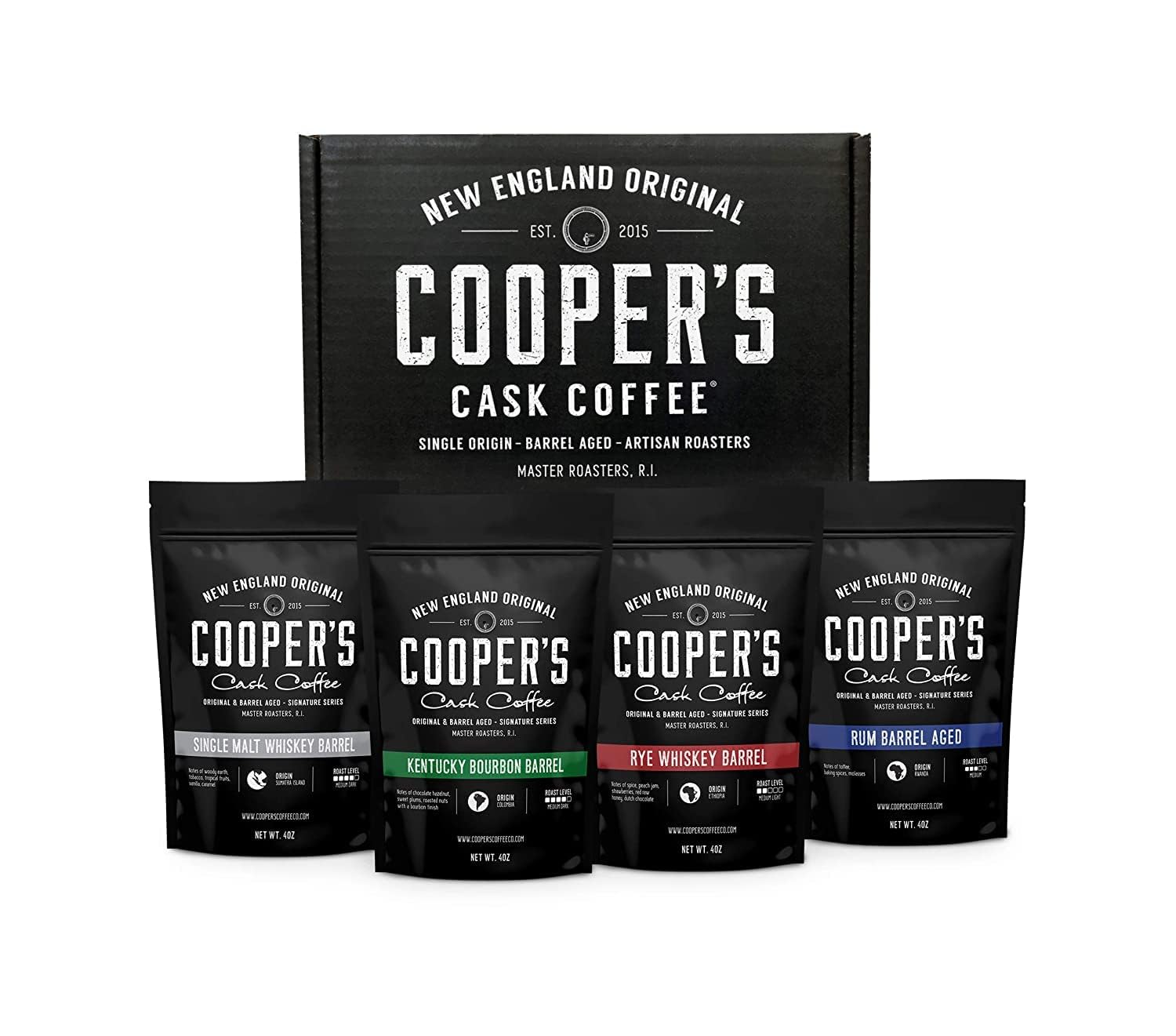 Cooper's Cask front packaging box set showing elegant gift presentation and premium appeal