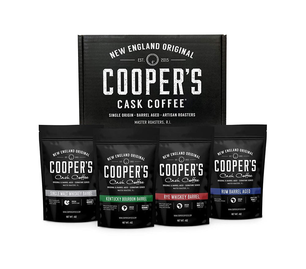Cooper's Cask front packaging box set showing elegant gift presentation and premium appeal