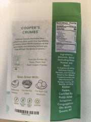 Close-up of Cooper's Crumbs texture highlighting crunchy, low-carb coating benefit