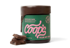 Coop's front jar view showing label and vegan benefits