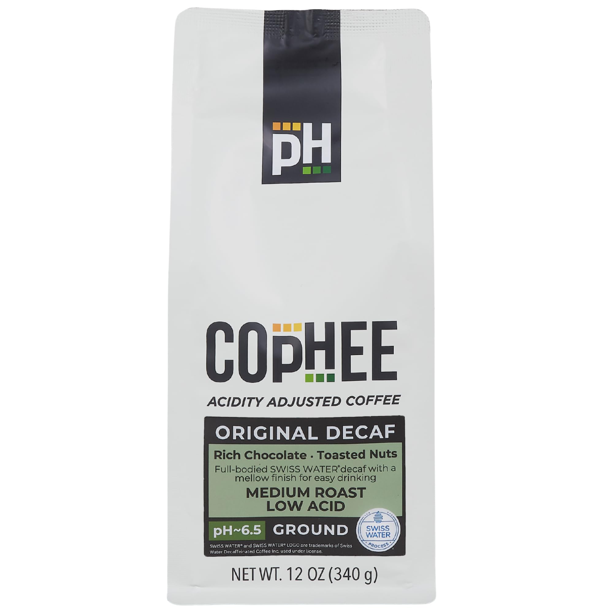 COpHEE label with printed pH and roast info emphasizing transparency benefit