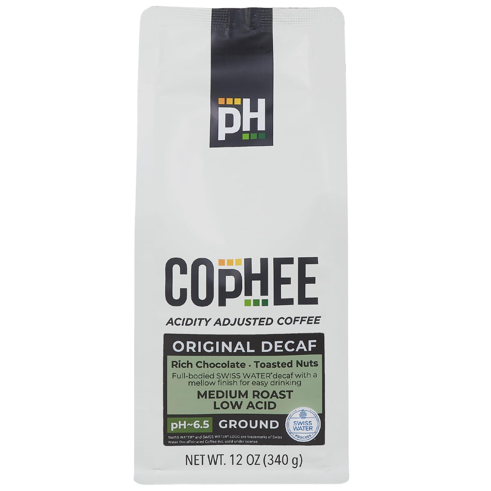 COpHEE label with printed pH and roast info emphasizing transparency benefit