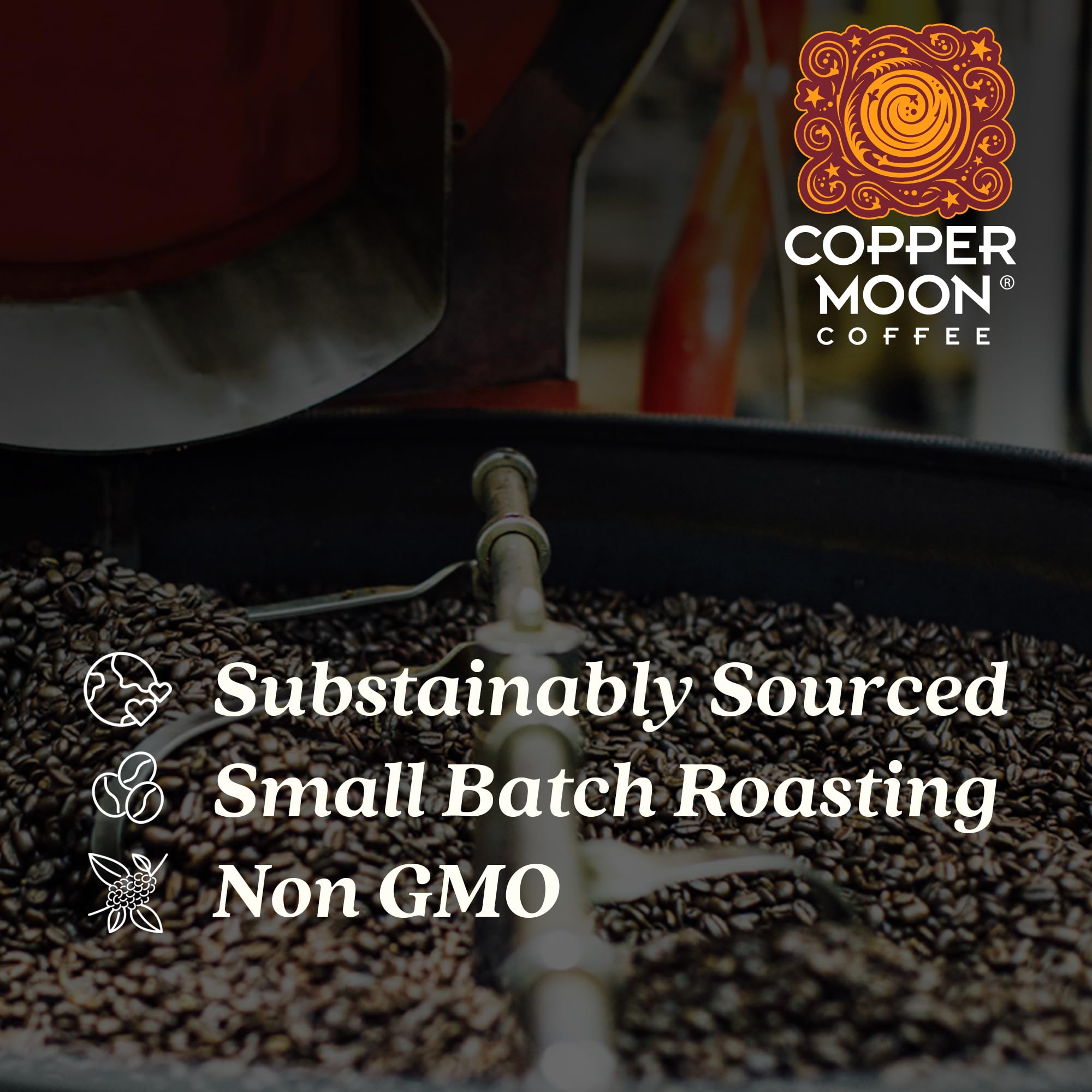 Copper Moon pour-over brewing showing clear cup and controlled flavor extraction benefit