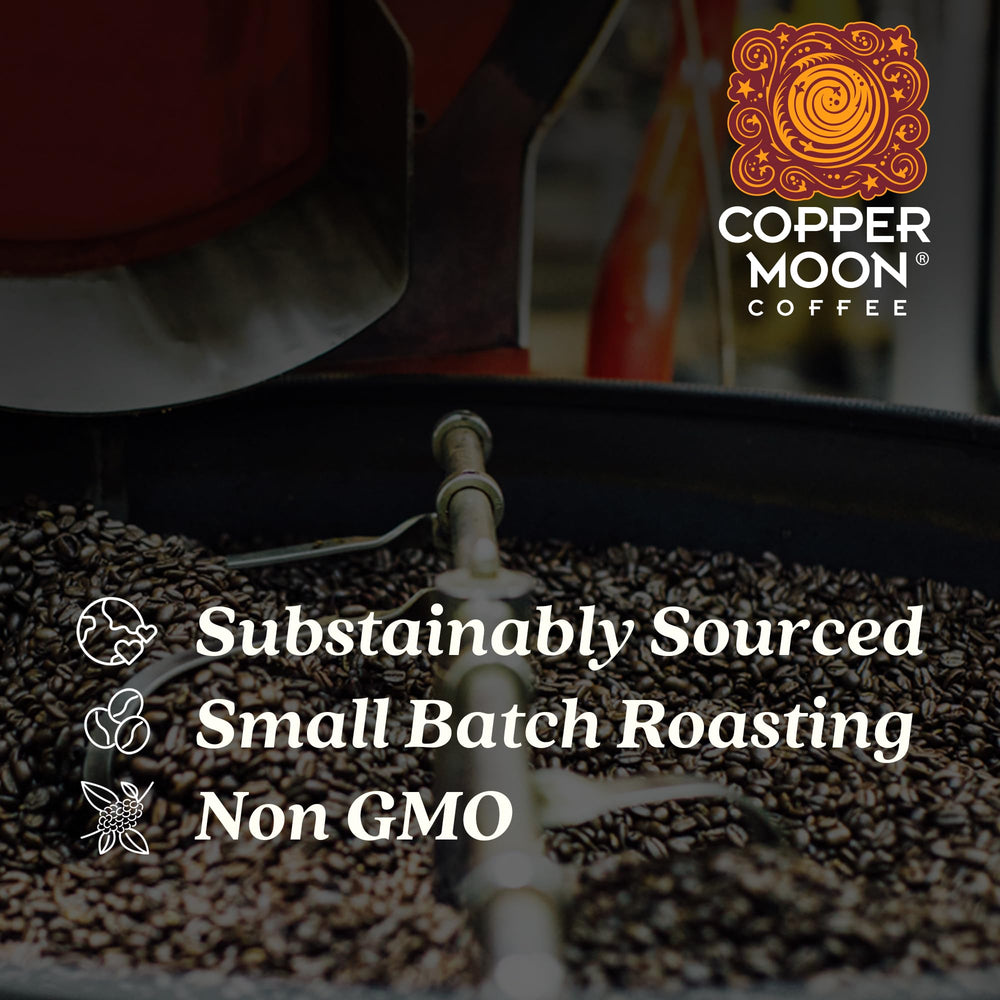 Copper Moon pour-over brewing showing clear cup and controlled flavor extraction benefit