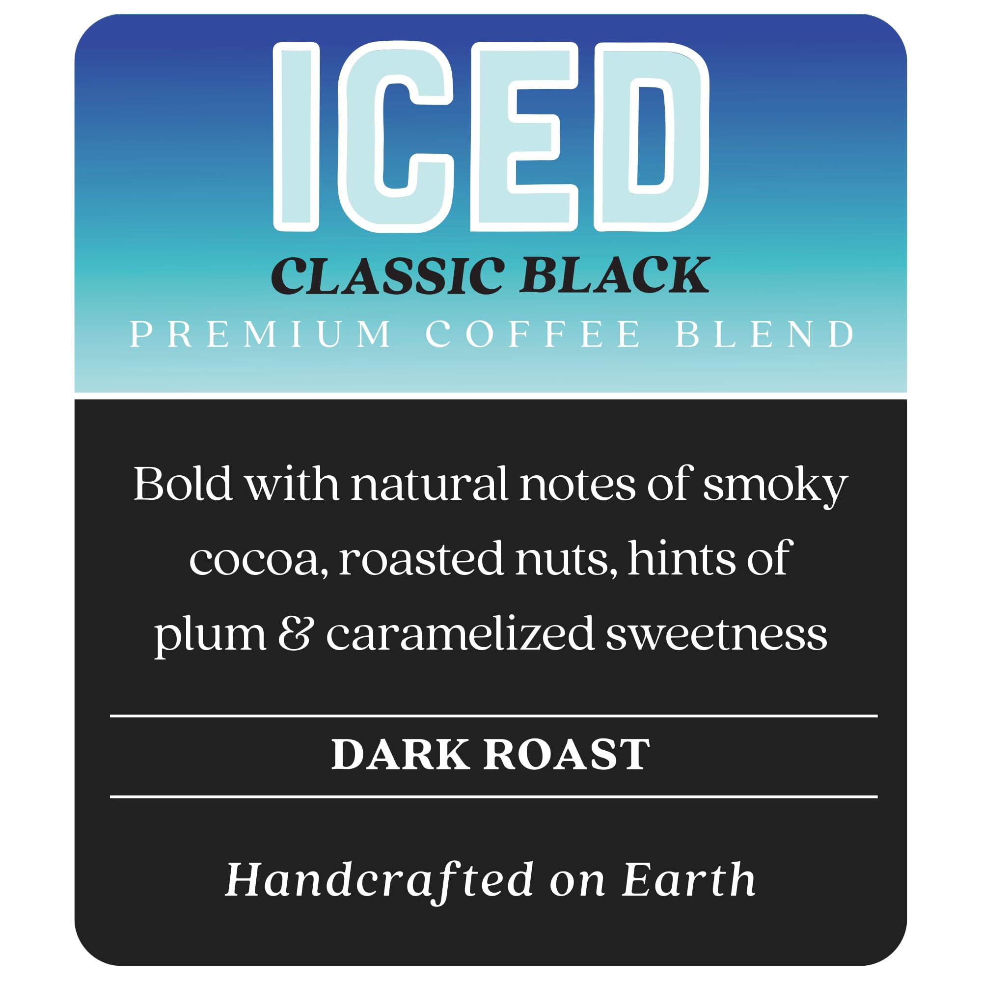 Copper Moon iced coffee poured over ice highlighting refreshing taste