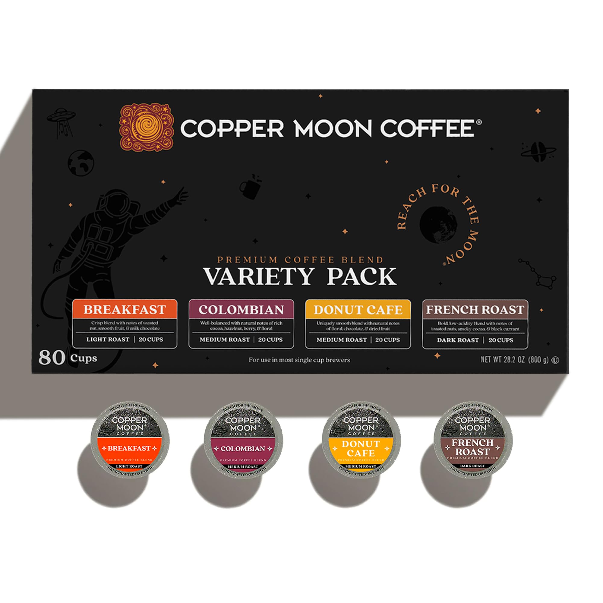 Copper Moon close-up of K-Cup top seal highlighting freshness