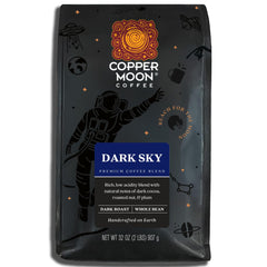 Copper Moon front packaging showing 2 lb bag and resealable seal for freshness