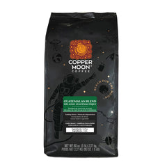 Copper Moon front bag showing 5 lb packaging and freshness seal