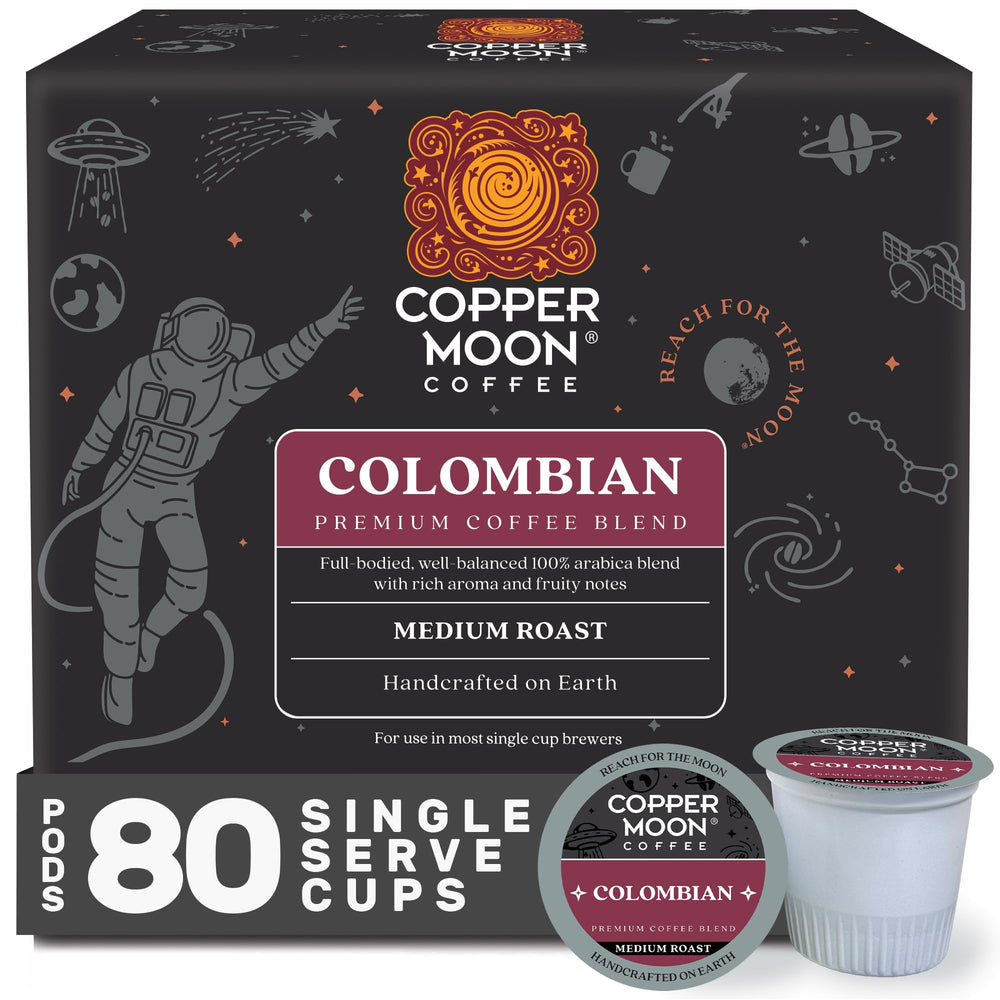 Copper Moon front packaging showing 80-count pods and brand benefit convenience