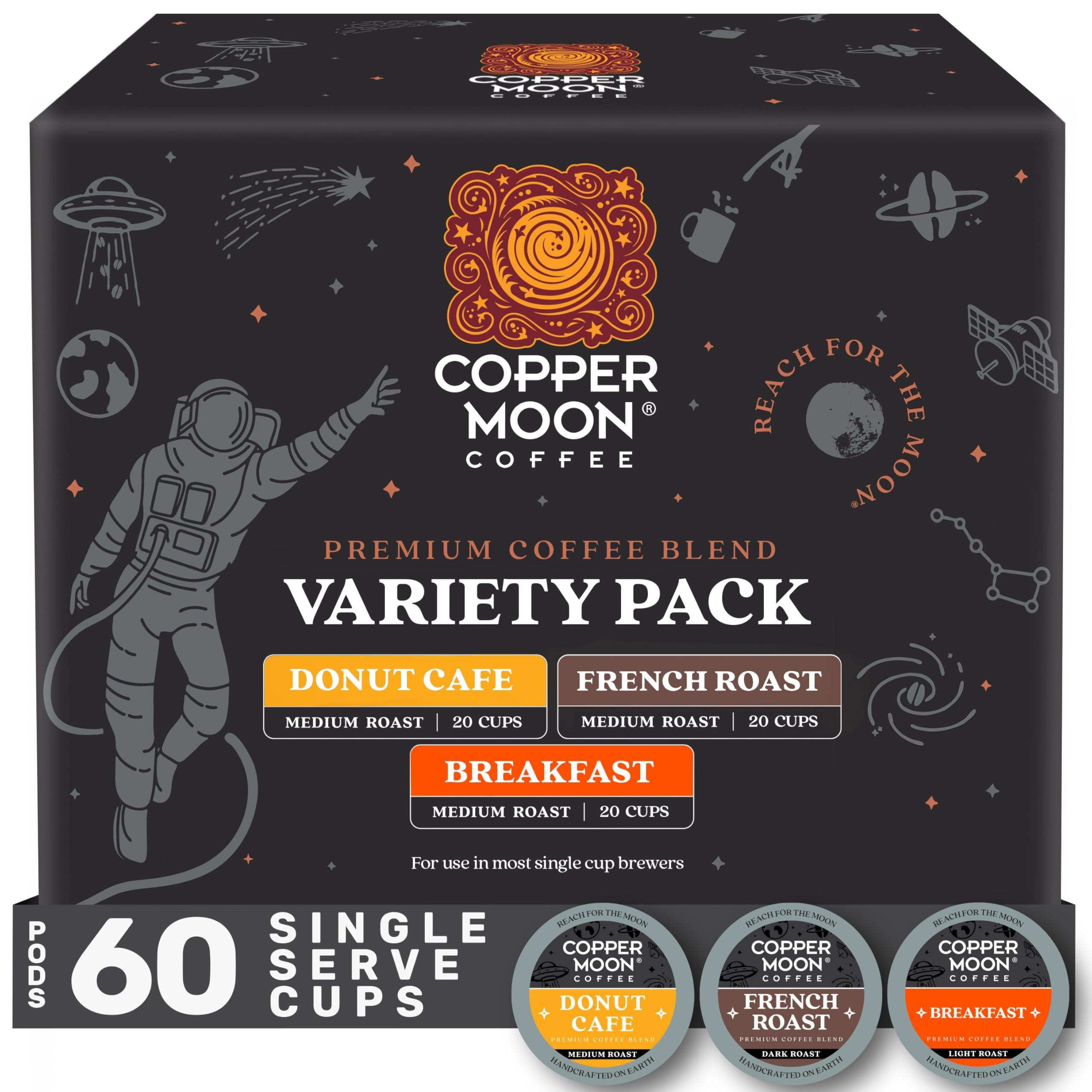 Copper Moon close-up of a K-Cup pod rim highlighting sealed freshness