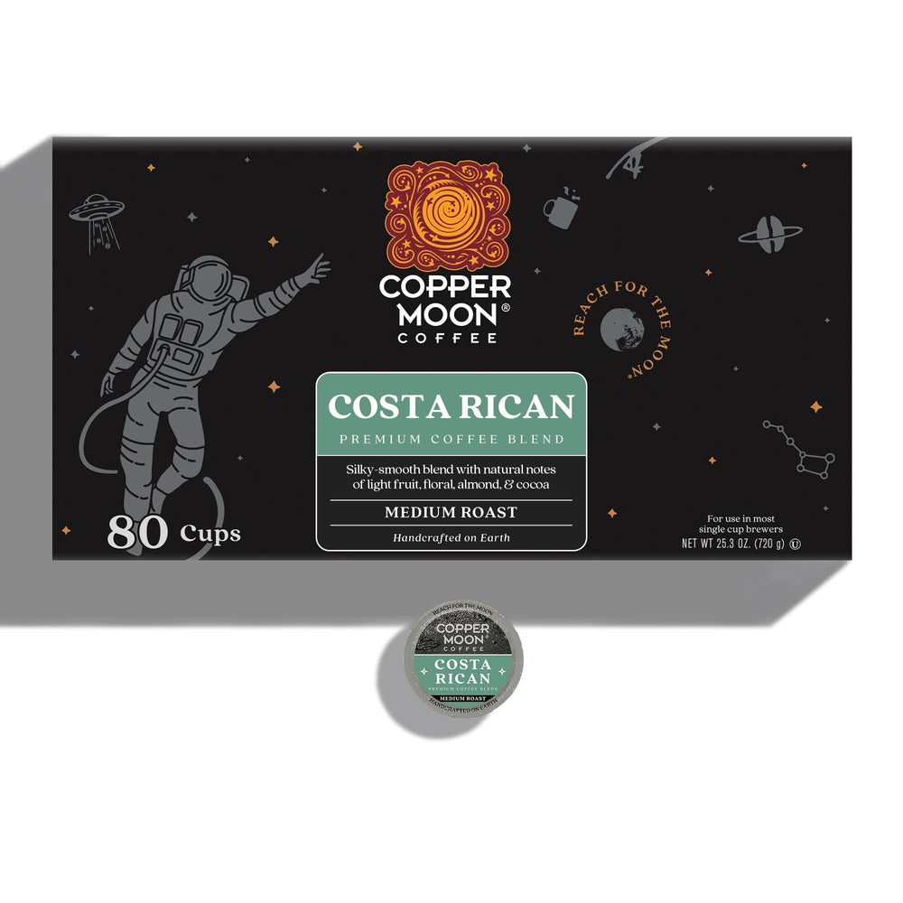 Copper Moon single K-Cup pod close-up with sealed freshness benefit