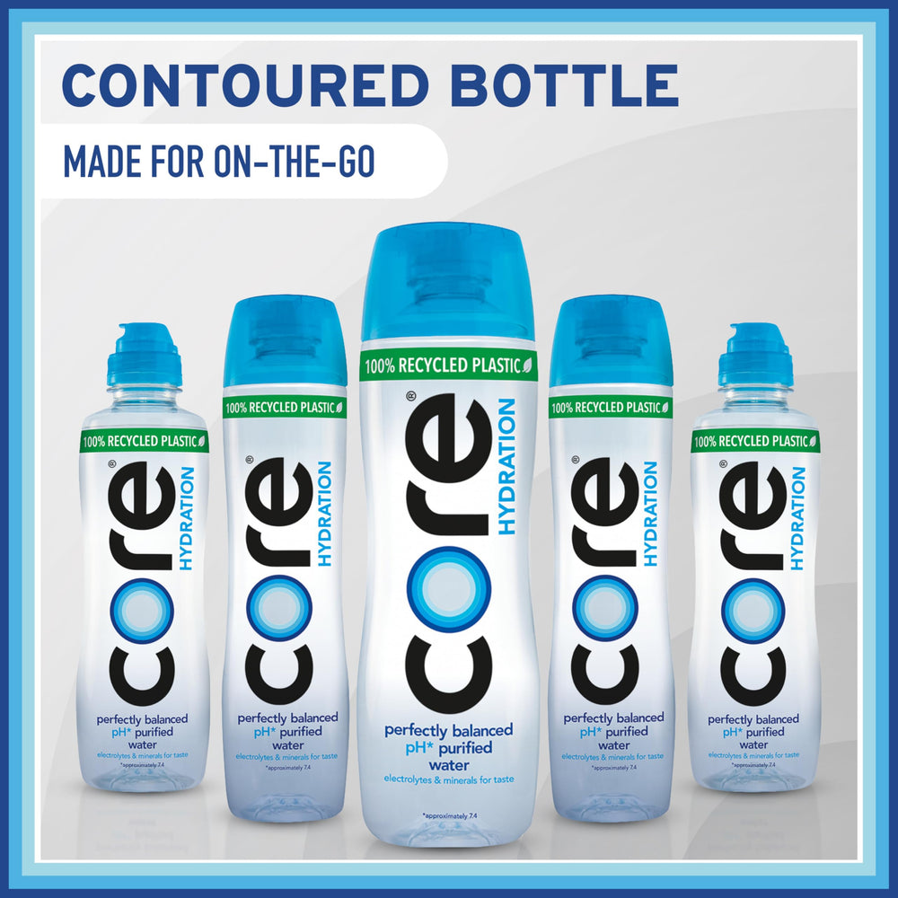 Core label closeup focusing on pH and electrolytes to highlight balanced taste