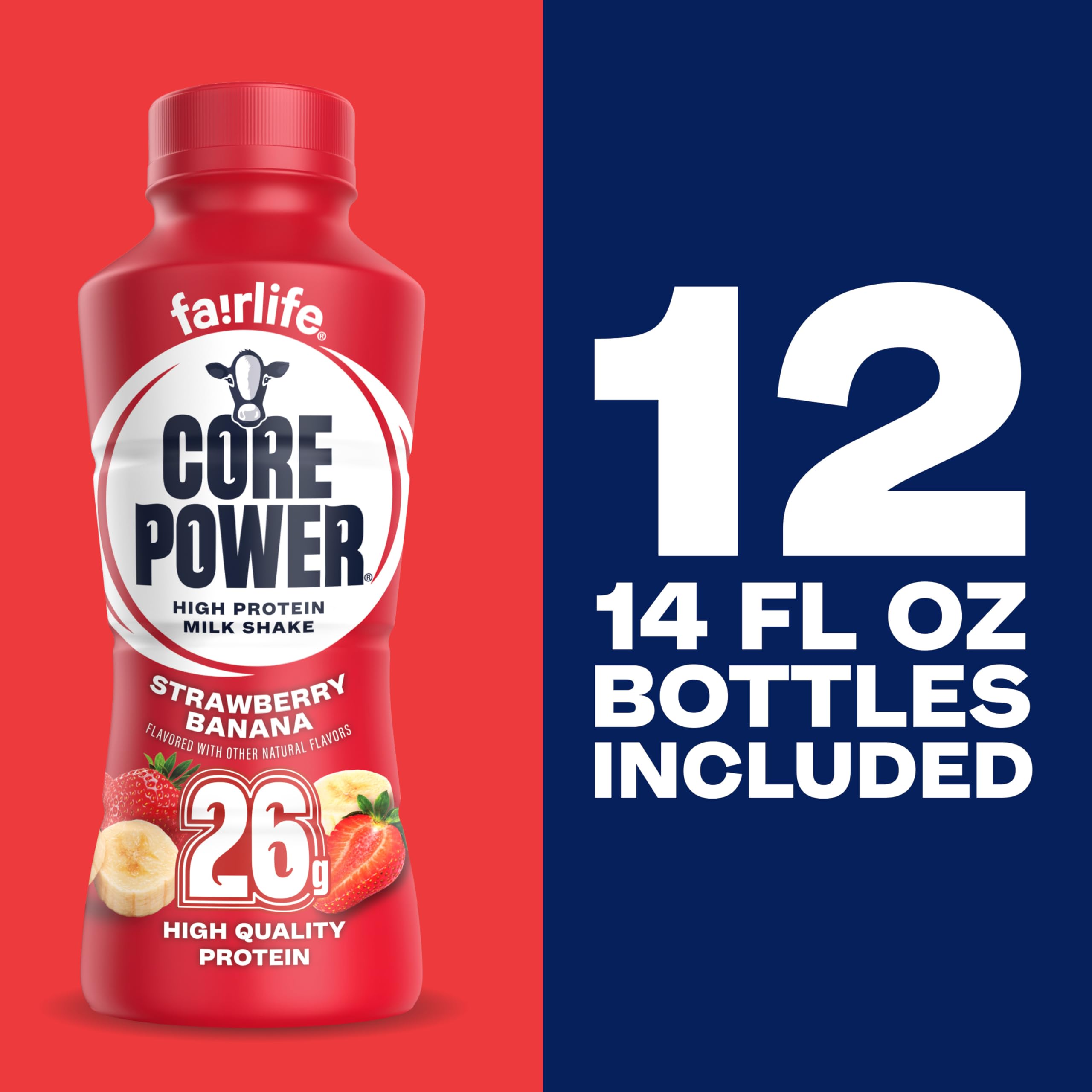 Core Power twelve-pack box stacked for storage and value convenience