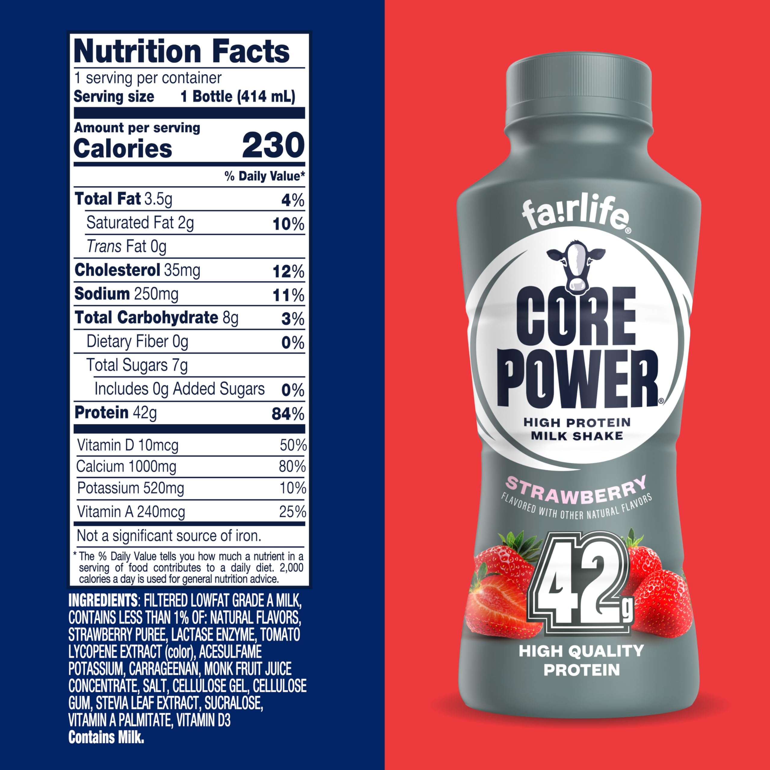 Core Power bottle on breakfast table showing fast meal replacement benefit