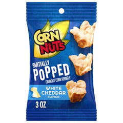 Corn Nuts front pack showing brand and white cheddar flavor for quick selection