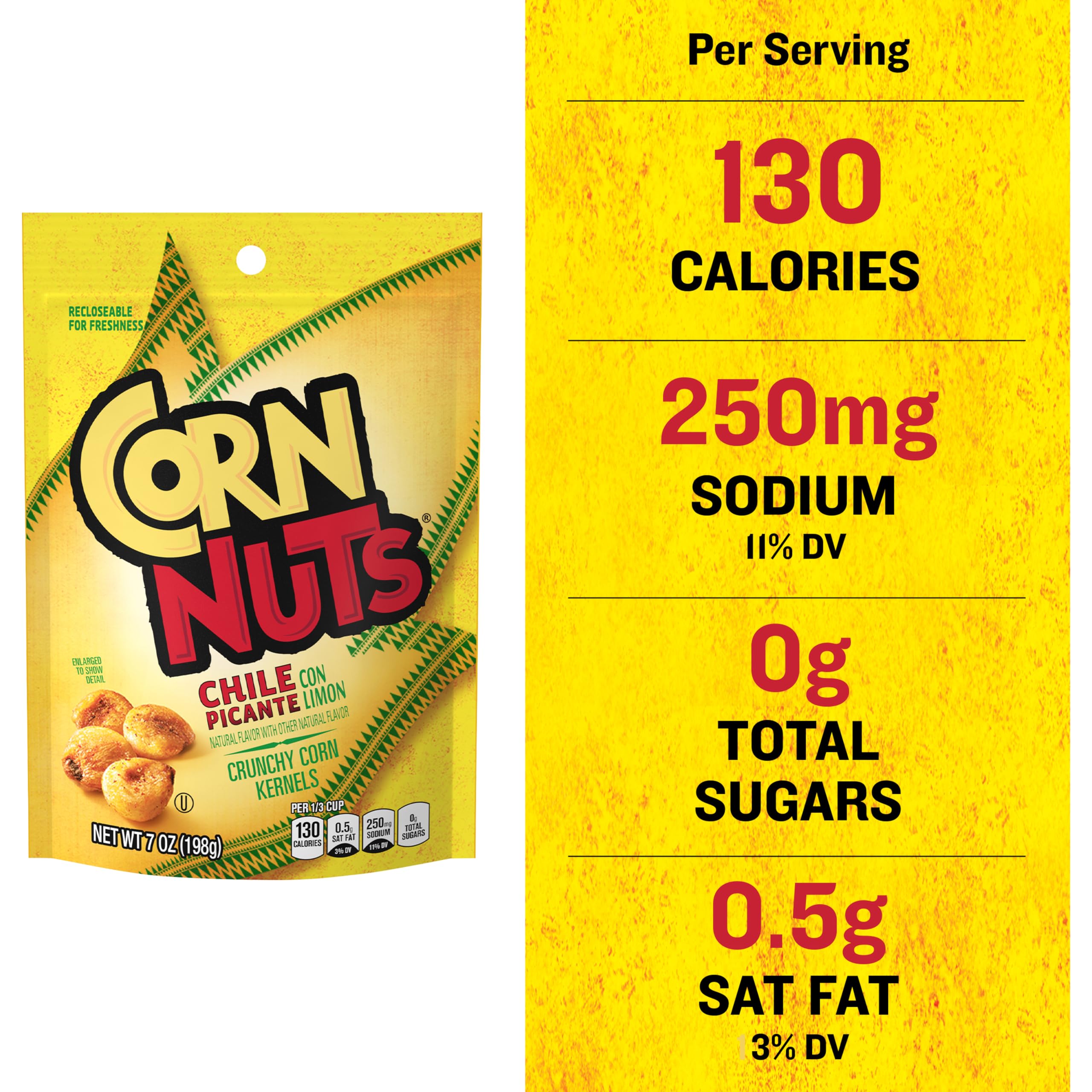 Corn Nuts close-up of roasted kernel texture for satisfying crunch