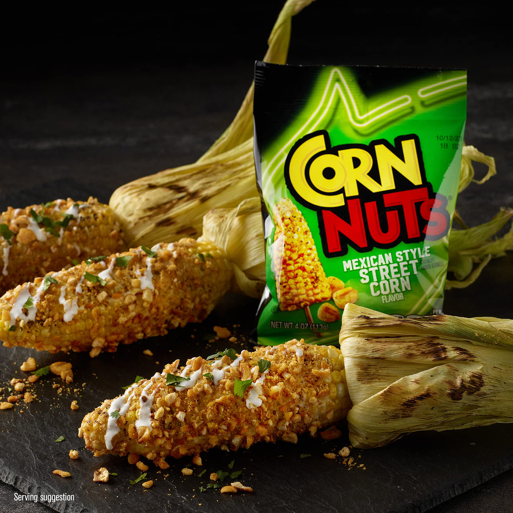 Bowl of Corn Nuts Mexican Street Corn ready to serve and share at parties