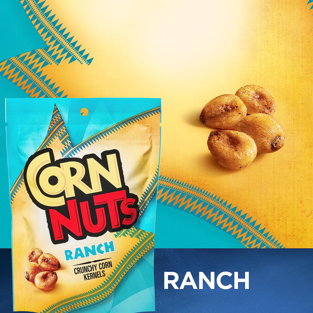 Corn Nuts bag zipper detail emphasizing resealable freshness and storage benefit