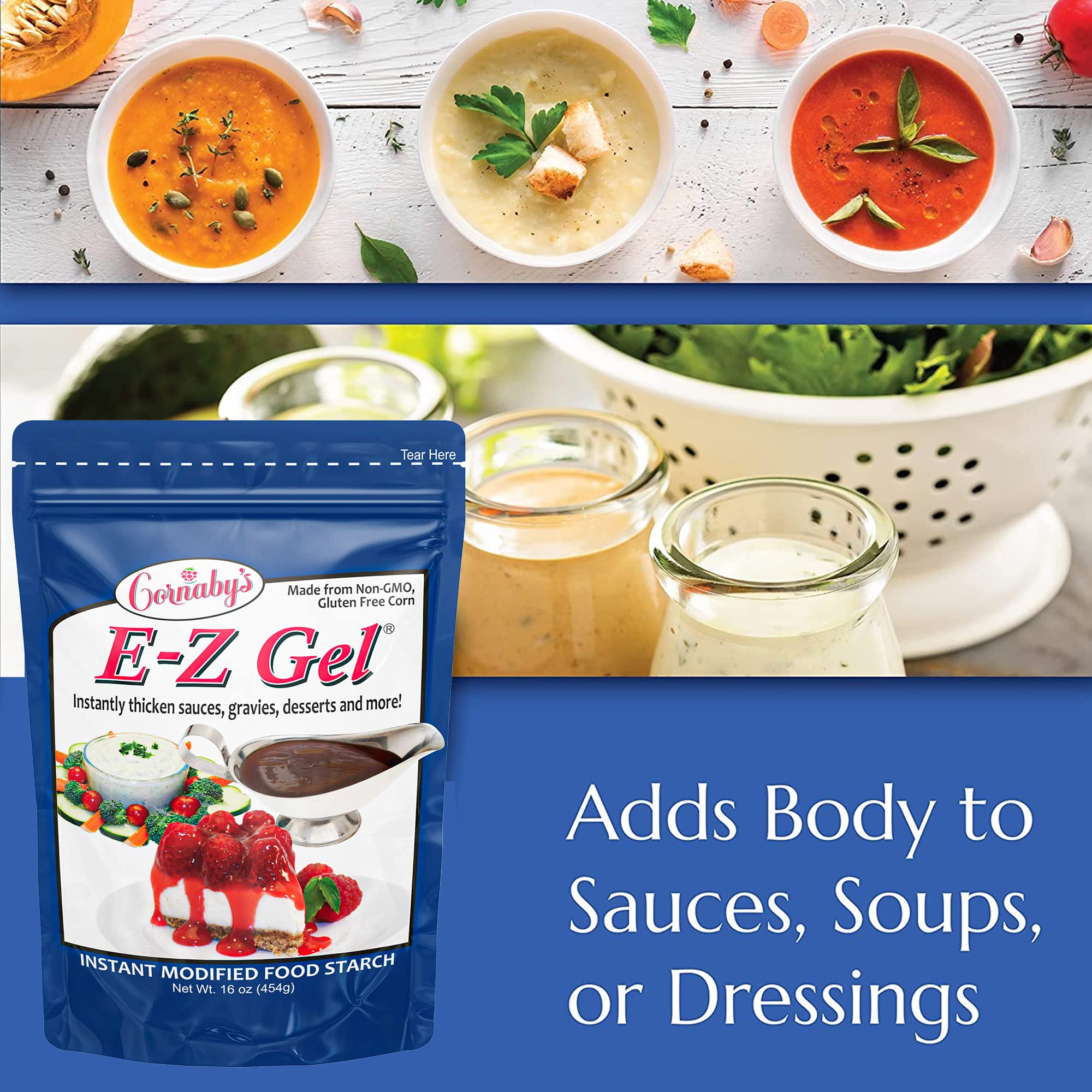 Cornaby's spoonful of gel close-up illustrating easy scoop and no-mess use