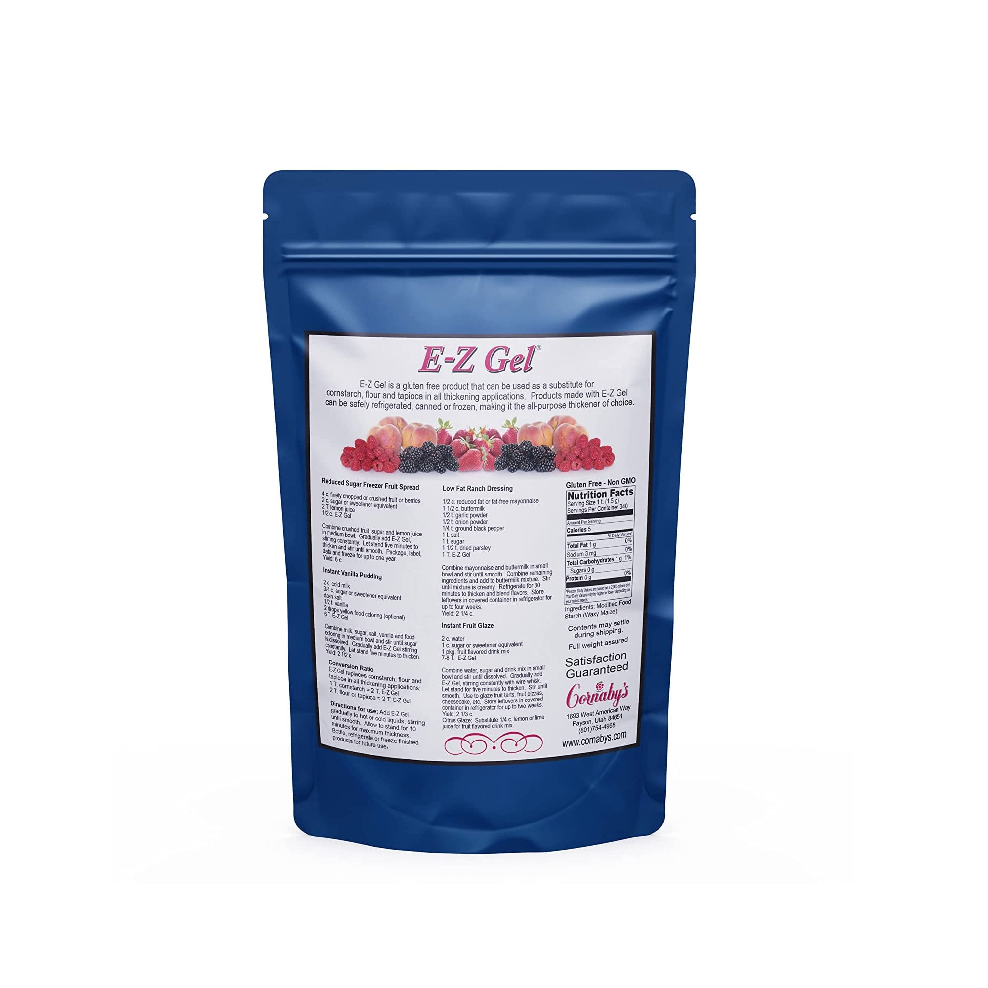 Cornaby's gel used in a smoothie pour showing creamy, stable texture