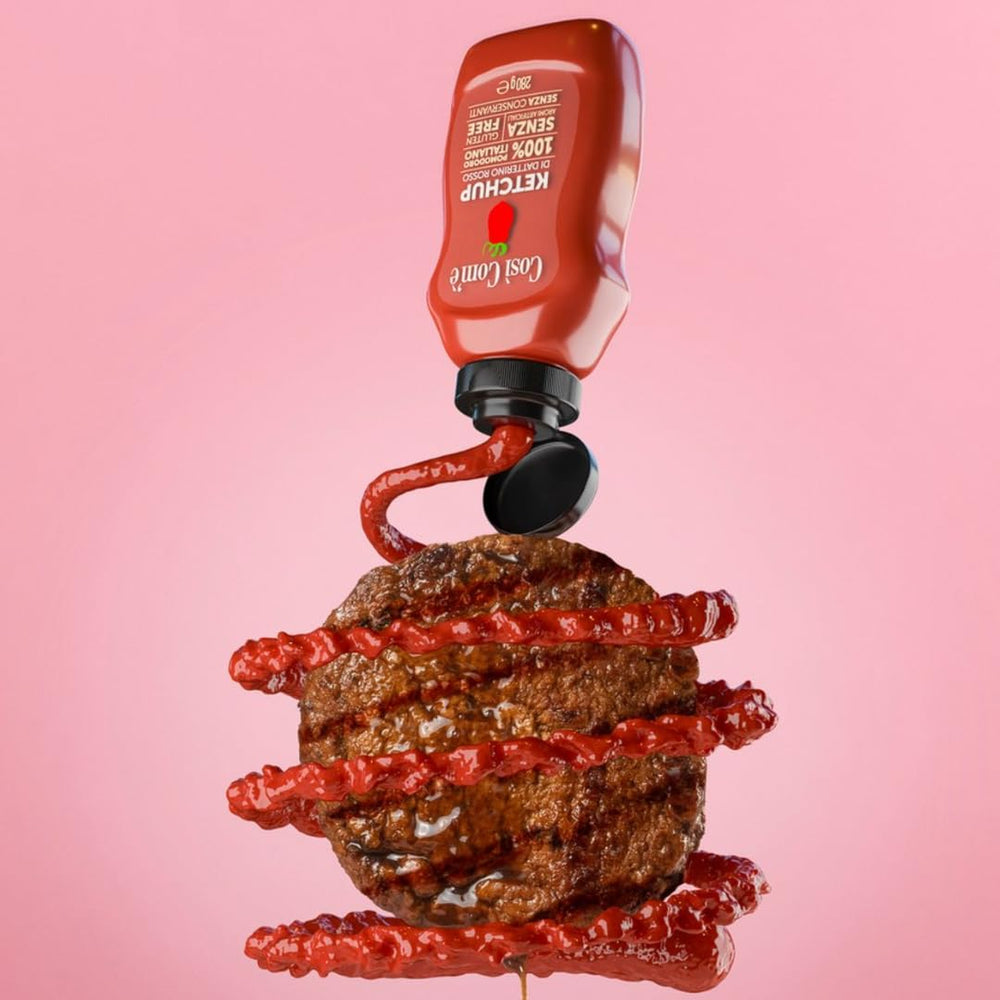 Così Com'è on a burger with fries showing delicious pairing benefit