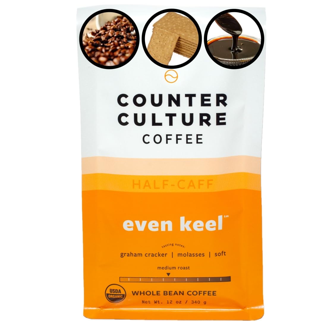 Counter Culture Even Keel front pack showing branding and roast details, highlights sustainability