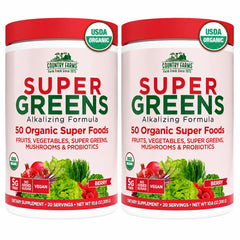 Country Farms front packaging showing berry flavor and USDA Organic benefits