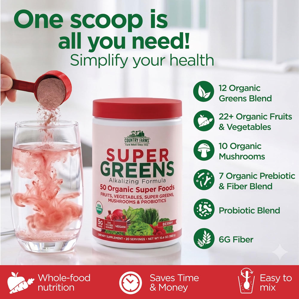Country Farms blended smoothie with berries showing versatile recipe use