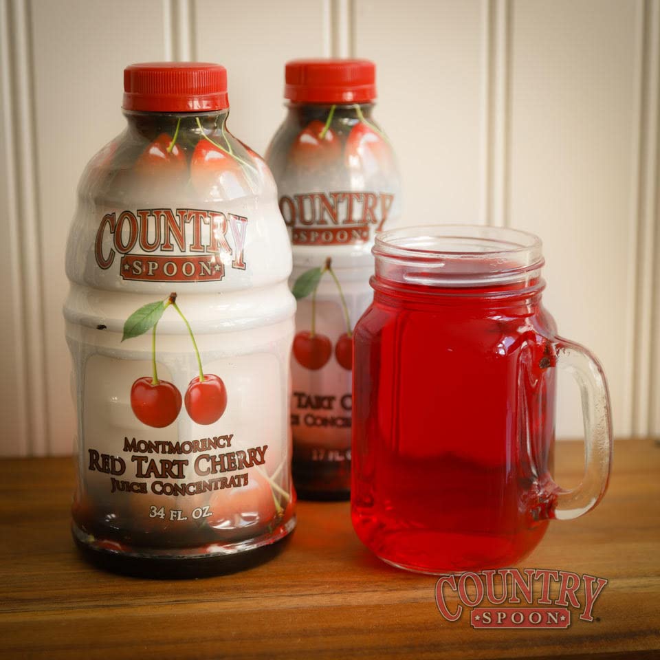 Country Spoon smoothie made with concentrate showing rich red color and enhanced fruit taste