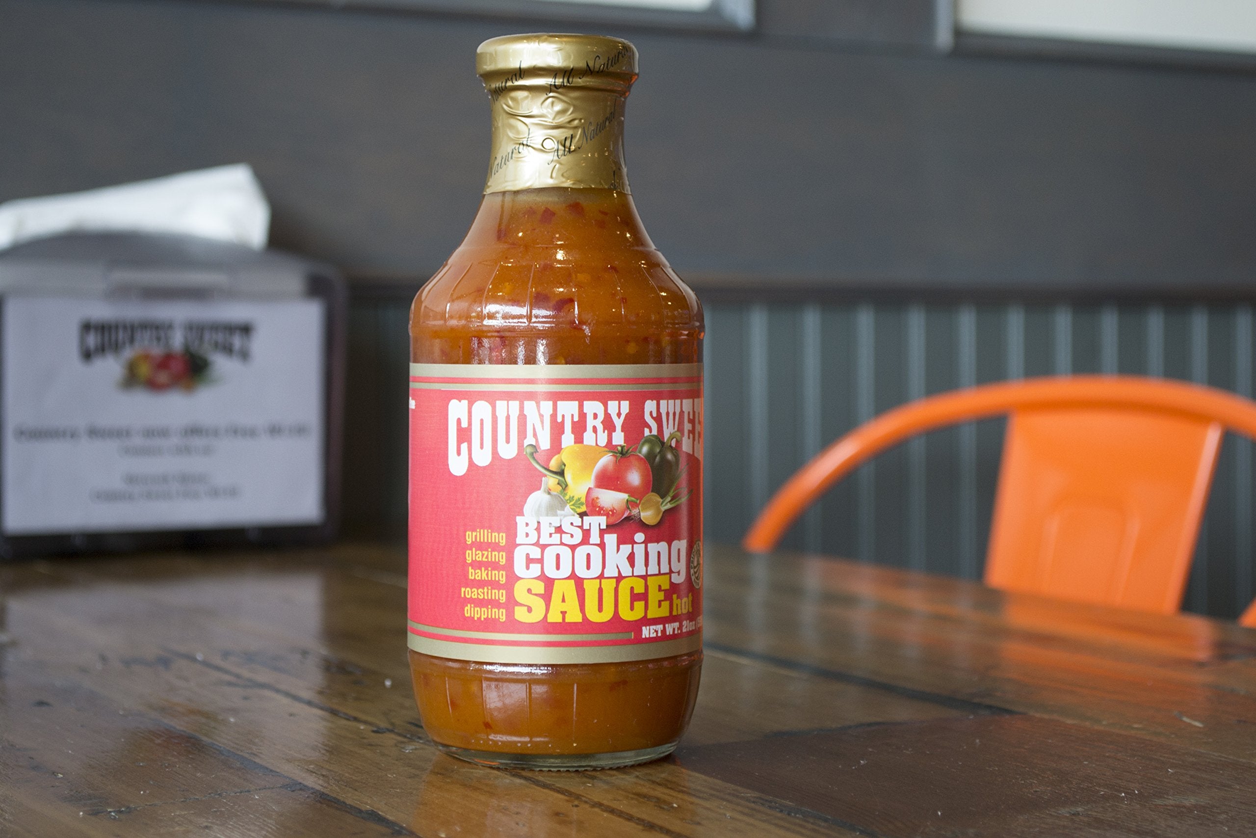 Country Sweet hot close-up texture on spoon, shows glossy viscosity and natural ingredients