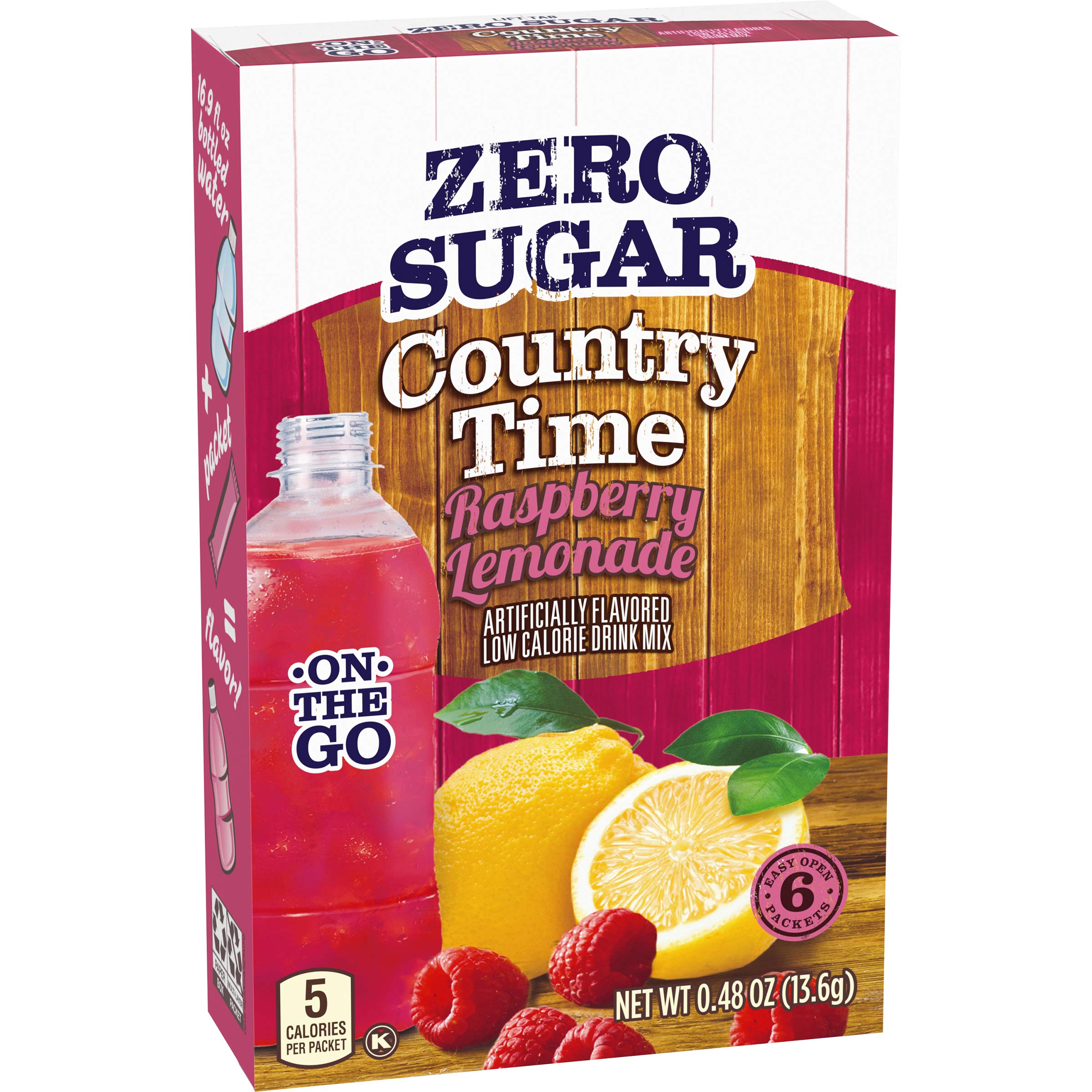 Country Time single packet close-up highlighting easy tear tab and clear branding