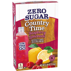 Country Time single packet close-up highlighting easy tear tab and clear branding