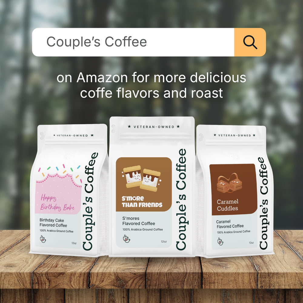 Couple's Coffee roast origin badge and USA roast claim benefit: locally roasted quality
