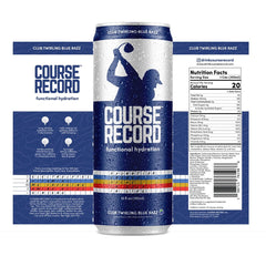 COURSE RECORD close-up of can label highlighting ingredients