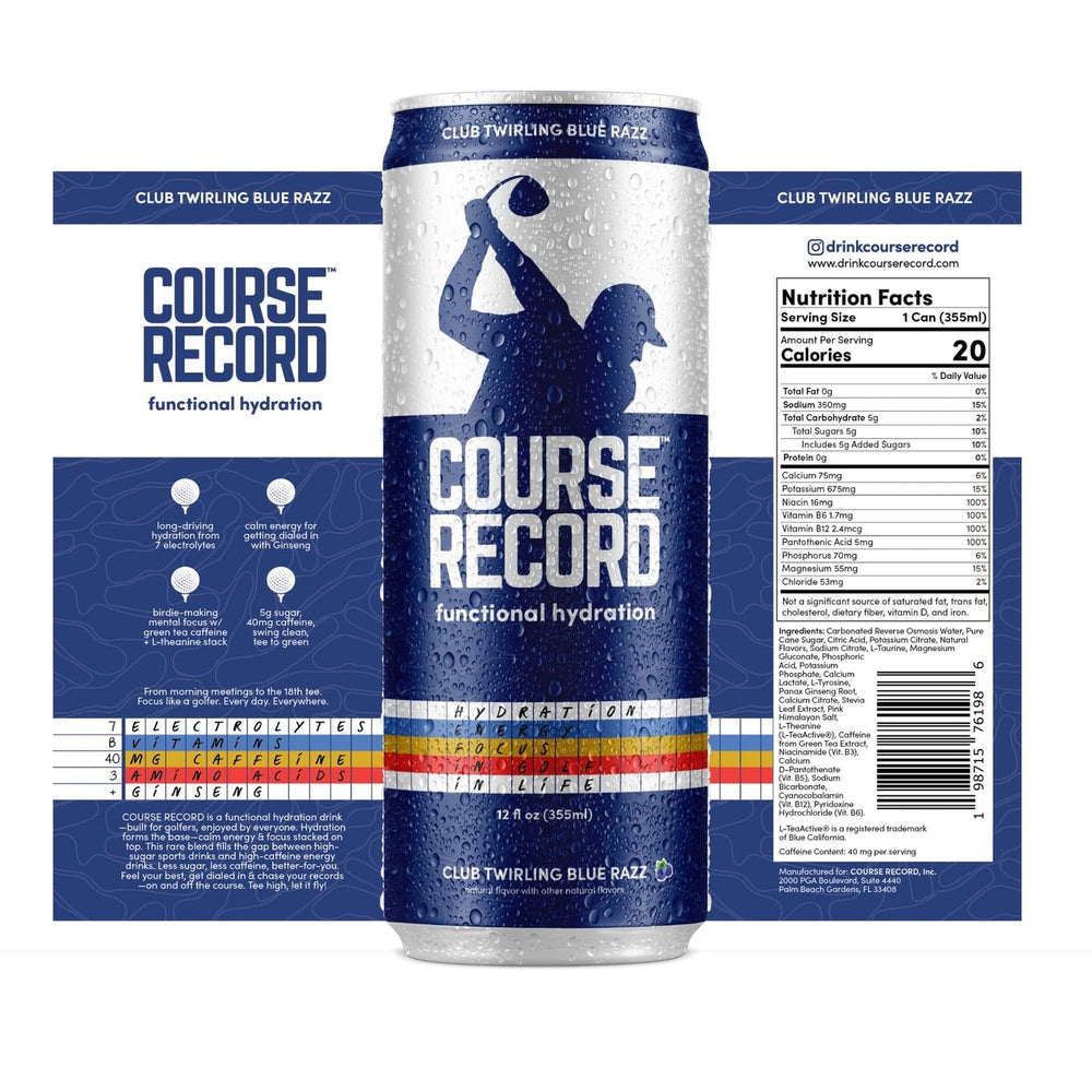 COURSE RECORD can top close-up emphasizing easy-open convenience and freshness