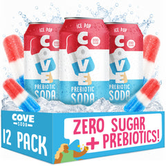 Cove Soda Ice Pop front packaging showing label and 12-pack convenience