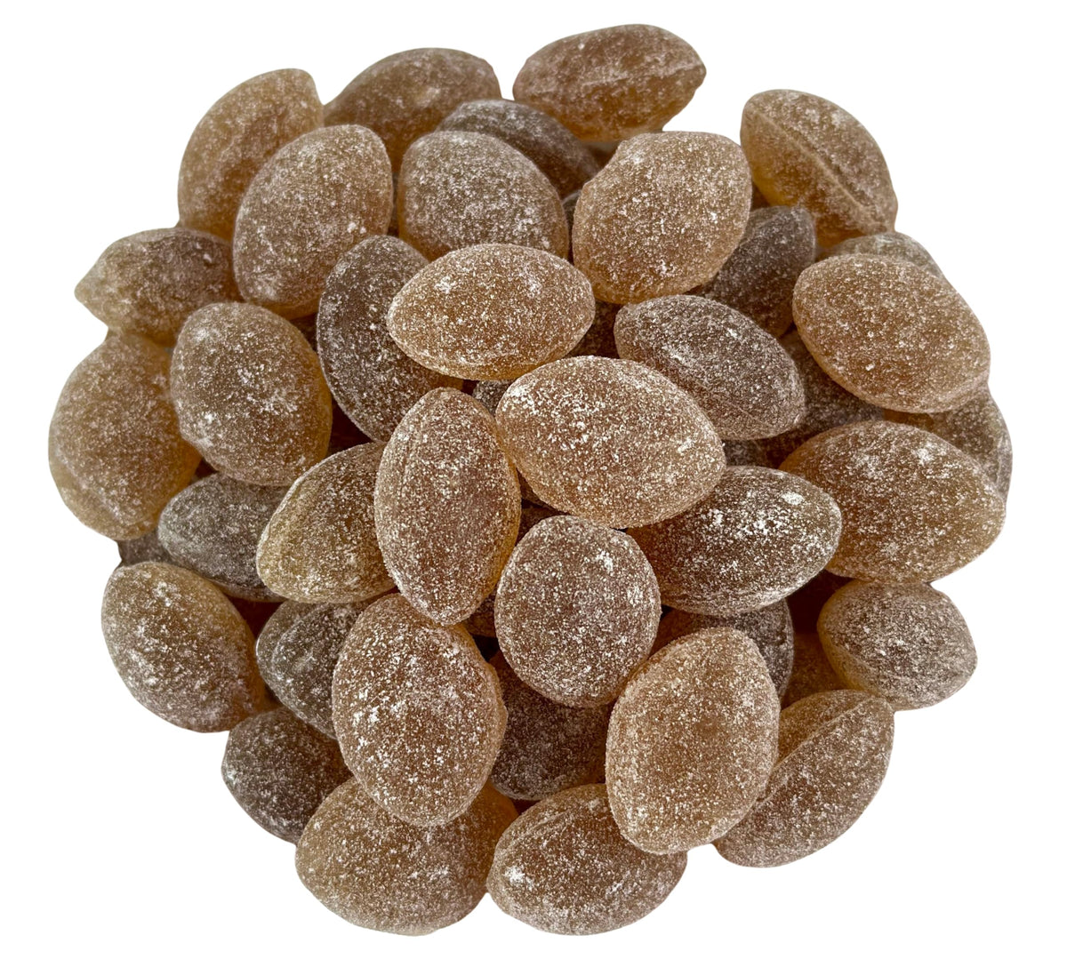 Cozy Confections sanded ginger drops bag showing resealable packaging and fresh spicy-sweet flavor
