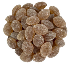 Cozy Confections sanded ginger drops bag showing resealable packaging and fresh spicy-sweet flavor