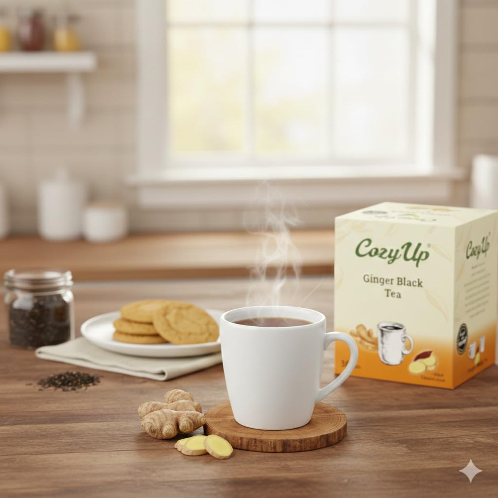 Cozy Up pod beside a ruler to show actual size and single-serve portion